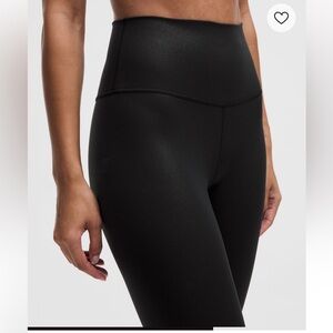 lululemon athletica Black Leggings, shimmer 25”